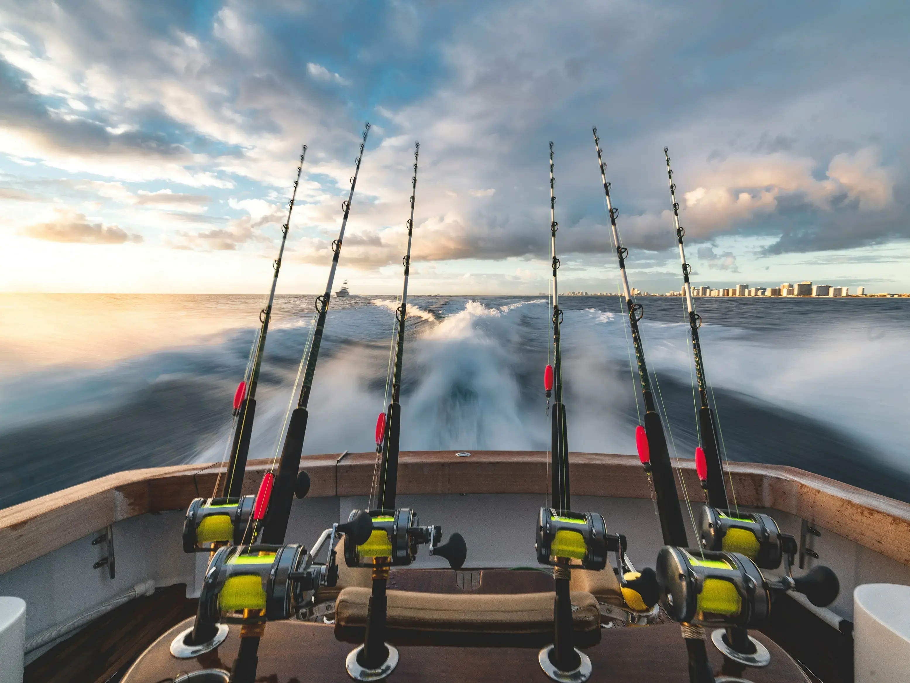 Fishing charter boat on the water